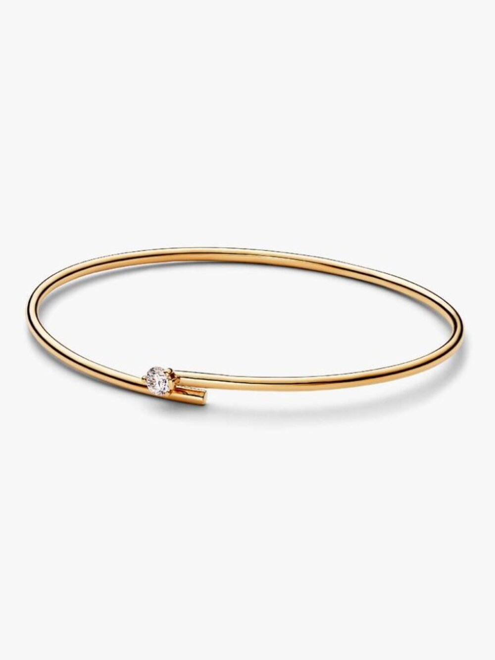 Pandora Nova 14k Gold Lab-grown Diamond Open Bangle